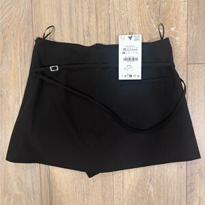 Zara Dark brown Women's Skort with belt